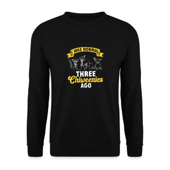 Chiweenie Chien - Sweat-shirt Unisexe - noir - Devant - Alina (178cm) & Michal (187cm)