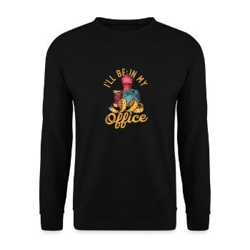 Je serai dans ma salle de couture de bureau Funny Sew - Sweat-shirt Unisexe - noir - Devant - Alina (178cm) & Michal (187cm)