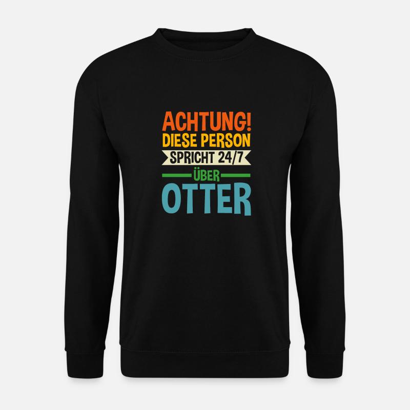 Seeotter Fischotter Otter - Unisex Pullover - Schwarz