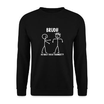 Fitness Bodybuilder Gym Alter hast du trainiert - Unisex Pullover - Schwarz - Vorne - Alina (178cm) & Michal (187cm)