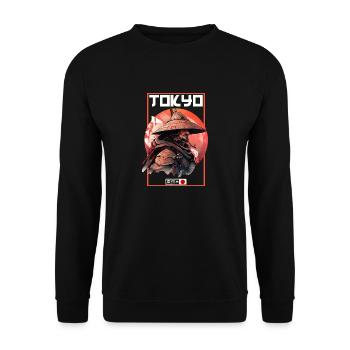 Asie 80s Samouraï Rétro Japonais Samouraï - Sweat-shirt Unisexe - noir - Devant - Alina (178cm) & Michal (187cm)