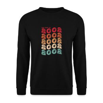 Vintage 2002 Cadeaux Légende pour 21 ans - 21ème - Sweat-shirt Unisexe - noir - Devant - Alina (178cm) & Michal (187cm)
