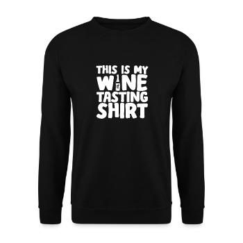 This Is My Wine Tasting - Unisex Sweatshirt - black - Front - Alina (178cm) & Michal (187cm)