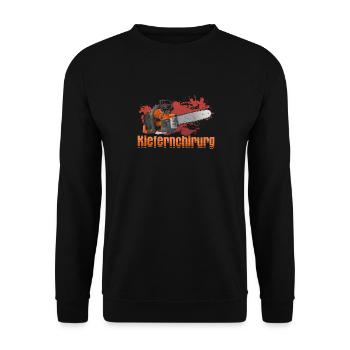 Kiefernchirurg - Unisex Pullover - Schwarz - Vorne - Alina (178cm) & Michal (187cm)
