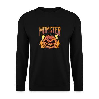 MOMSTER capture l’ d’Halloween - Sweat-shirt Unisexe - noir - Devant - Alina (178cm) & Michal (187cm)