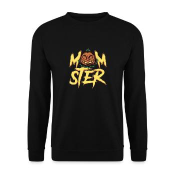 MOMSTER captures the spirit of Halloween - Unisex Sweatshirt - black - Front - Alina (178cm) & Michal (187cm)