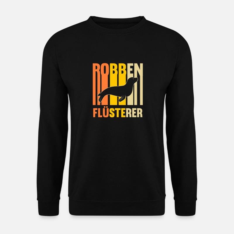 Seehund Seelöwe Robbe - Unisex Pullover - Schwarz