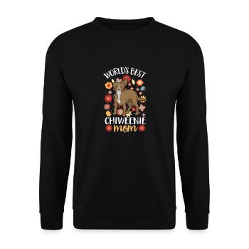 Chiweenie Chien - Sweat-shirt Unisexe - noir - Devant - Alina (178cm) & Michal (187cm)