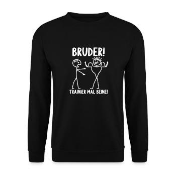 Fitness Bodybuilder Gym Alter hast du trainiert - Unisex Pullover - Schwarz - Vorne - Alina (178cm) & Michal (187cm)