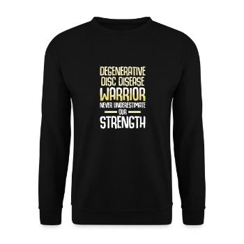 DDD Awareness Month Degenerative - Unisex Sweatshirt - black - Front - Alina (178cm) & Michal (187cm)