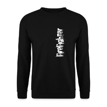 Feuerwehrmann - Unisex Pullover - Schwarz - Vorne - Alina (178cm) & Michal (187cm)