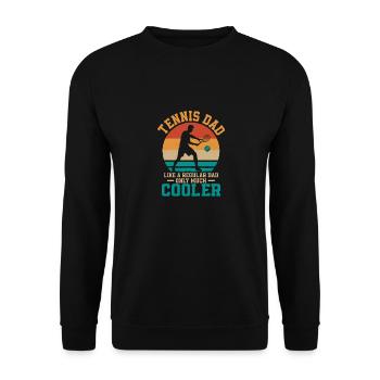 Tennis Dad Racket Sport Player - Unisex Pullover - Schwarz - Vorne - Alina (178cm) & Michal (187cm)