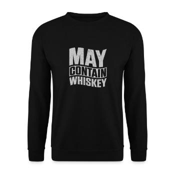 May Contain Whiskey - Unisex Pullover - Schwarz - Vorne - Alina (178cm) & Michal (187cm)