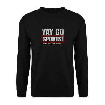 Yay Go Sports Do The Thing Win The Points Sport - Unisex Sweatshirt - black - Front - Alina (178cm) & Michal (187cm)