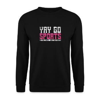 Yay Go Sports Do The Thing Win The Points Sport - Unisex Sweatshirt - black - Front - Alina (178cm) & Michal (187cm)