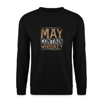 May Contain Whiskey - Unisex Pullover - Schwarz - Vorne - Alina (178cm) & Michal (187cm)