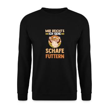Landwirt Schäfer Bauernhof Schafe - Unisex Pullover - Schwarz - Vorne - Alina (178cm) & Michal (187cm)
