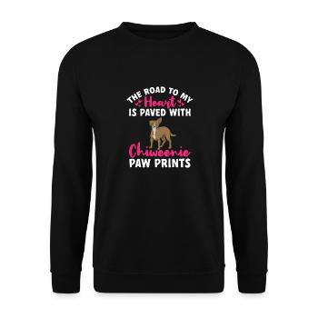 Chiweenie Chien - Sweat-shirt Unisexe - noir - Devant - Alina (178cm) & Michal (187cm)