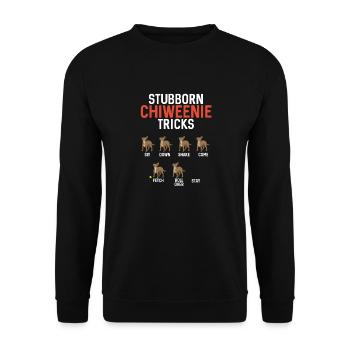 Chiweenie Chien - Sweat-shirt Unisexe - noir - Devant - Alina (178cm) & Michal (187cm)