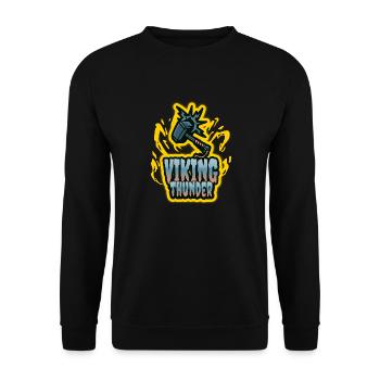 Viking Thunder Gaming Style - Unisex Sweatshirt - black - Front - Alina (178cm) & Michal (187cm)