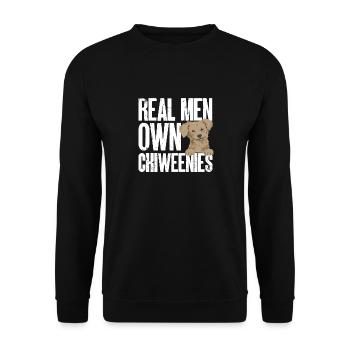 Chiweenie Chien - Sweat-shirt Unisexe - noir - Devant - Alina (178cm) & Michal (187cm)