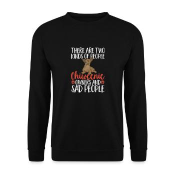 Chiweenie Chien - Sweat-shirt Unisexe - noir - Devant - Alina (178cm) & Michal (187cm)