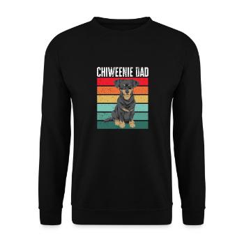 Chiweenie Chien - Sweat-shirt Unisexe - noir - Devant - Alina (178cm) & Michal (187cm)