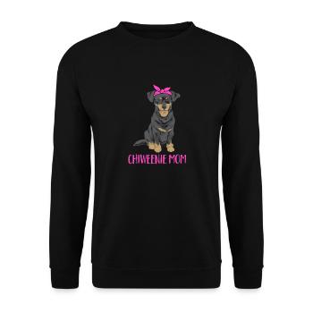 Chiweenie Chien - Sweat-shirt Unisexe - noir - Devant - Alina (178cm) & Michal (187cm)