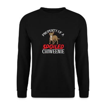 Chiweenie Chien - Sweat-shirt Unisexe - noir - Devant - Alina (178cm) & Michal (187cm)