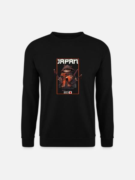 Asia Cat Japanese Samurai Samurai - Unisex Sweatshirt - black