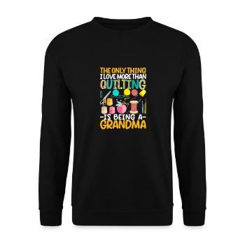 La seule chose que j’aime plus que la courtepointe - Sweat-shirt Unisexe - noir - Devant - Alina (178cm) & Michal (187cm)