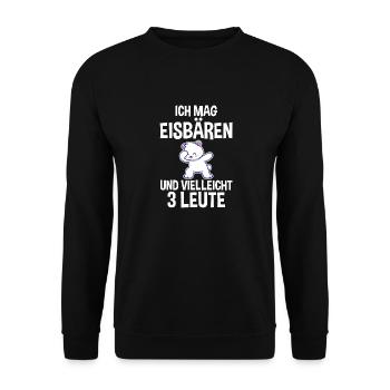 Eisbär Eisbären - Unisex Pullover - Schwarz - Vorne - Alina (178cm) & Michal (187cm)