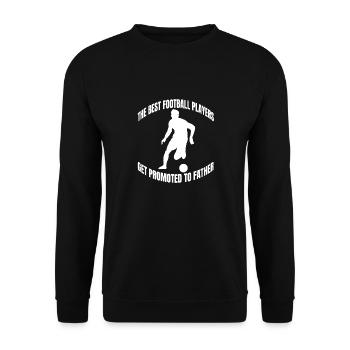 Fußballspieler Fußballmannschaft Fußballdesign - Unisex Pullover - Schwarz - Vorne - Alina (178cm) & Michal (187cm)