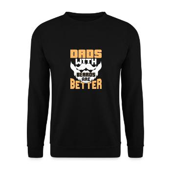Dads With Beards Are Better Facial Hair Bearded Ma - Unisex Sweatshirt - black - Front - Alina (178cm) & Michal (187cm)