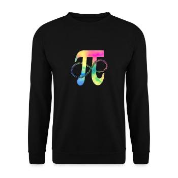 Numéro Pi drôle 3,141 Infinity Pi Day Drôle de geek - Sweat-shirt Unisexe - noir - Devant - Alina (178cm) & Michal (187cm)