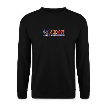 Pi Day Math Teacher Apple Pie Science - Unisex Sweatshirt - black - Front - Alina (178cm) & Michal (187cm)