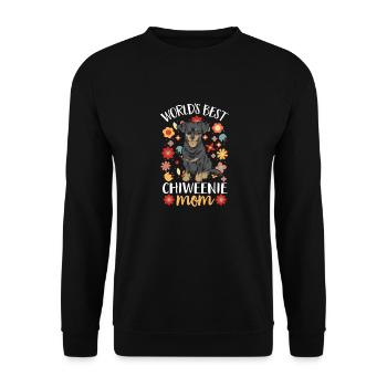 Chiweenie Chien - Sweat-shirt Unisexe - noir - Devant - Alina (178cm) & Michal (187cm)