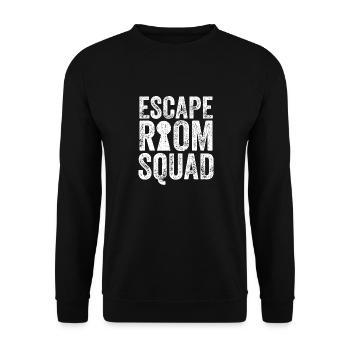 Challenge Mystery Group Escape Room Squad Cool - Unisex Pullover - Schwarz - Vorne - Alina (178cm) & Michal (187cm)