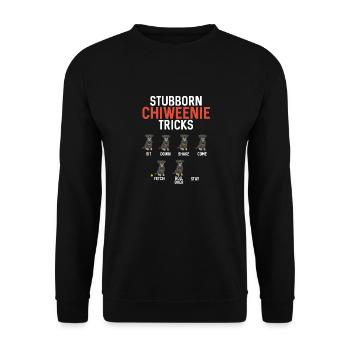 Chiweenie Chien - Sweat-shirt Unisexe - noir - Devant - Alina (178cm) & Michal (187cm)