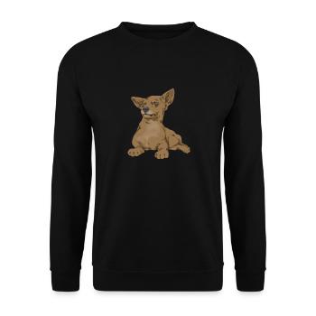 Chiweenie Chien - Sweat-shirt Unisexe - noir - Devant - Alina (178cm) & Michal (187cm)
