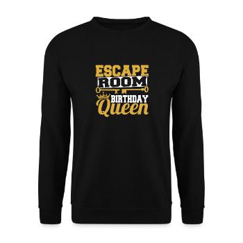 Défi Femmes Escaped Room Birthday Queen Party - Sweat-shirt Unisexe - noir - Devant - Alina (178cm) & Michal (187cm)