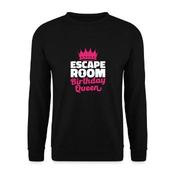 Women Challenge Party Lover Escaped Room Birthday - Unisex Sweatshirt - black - Front - Alina (178cm) & Michal (187cm)