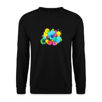 Paintball paint splash - Unisex Sweatshirt - black - Front - Alina (178cm) & Michal (187cm)