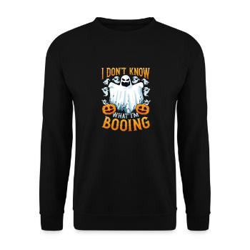 I don't know what I'm BOOING - Unisex Pullover - Schwarz - Vorne - Alina (178cm) & Michal (187cm)