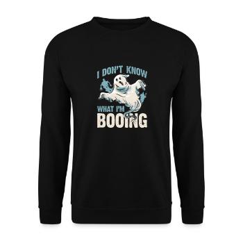 I don't know what I'm BOOING - Unisex Pullover - Schwarz - Vorne - Alina (178cm) & Michal (187cm)