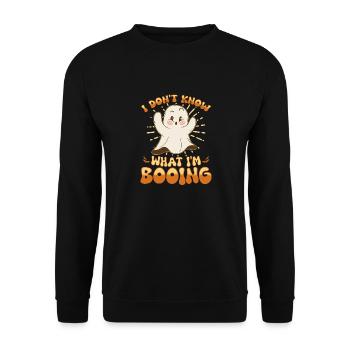 I don't know what I'm BOOING - Unisex Pullover - Schwarz - Vorne - Alina (178cm) & Michal (187cm)