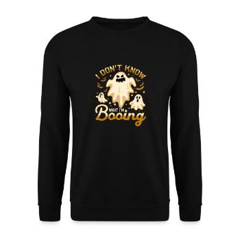 I don't know what I'm BOOING - Unisex Pullover - Schwarz - Vorne - Alina (178cm) & Michal (187cm)