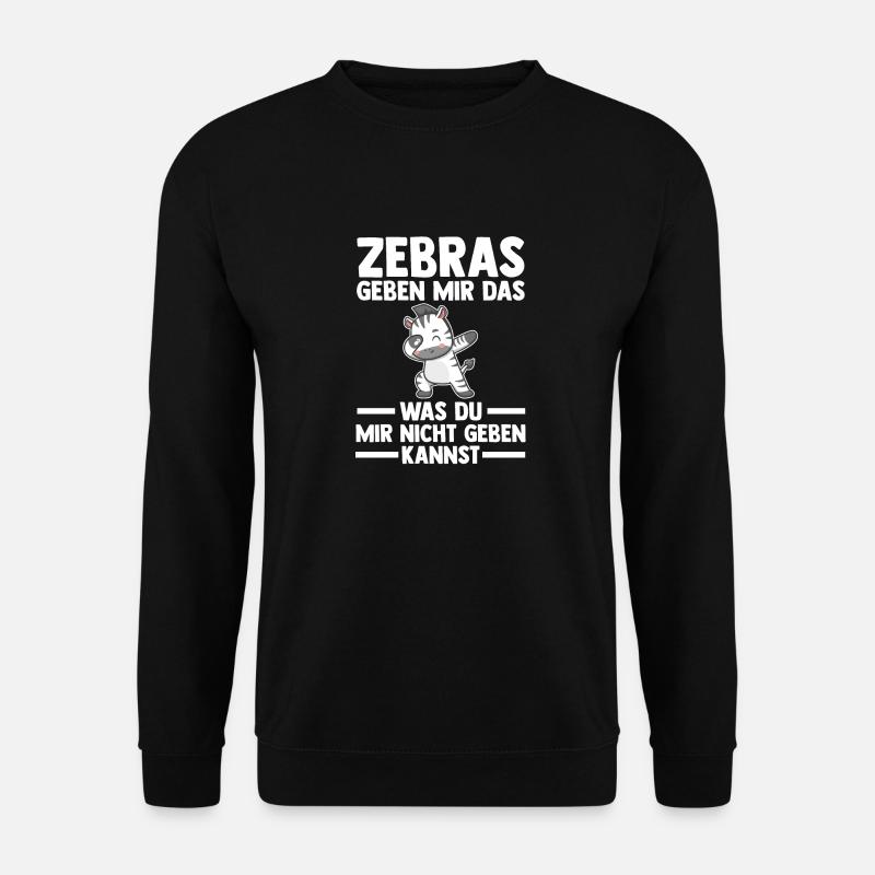 Zebra - Unisex Pullover - Schwarz