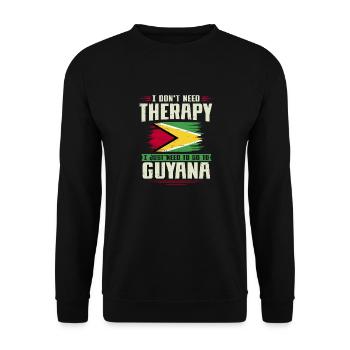 Guyana Flag Guyanese Guyana - Unisex Sweatshirt - black - Front - Alina (178cm) & Michal (187cm)