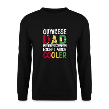Guyana Drapeau Guyanais Guyana - Sweat-shirt Unisexe - noir - Devant - Alina (178cm) & Michal (187cm)